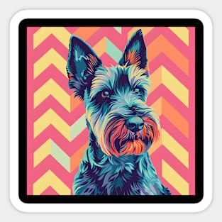 Scottish Terrier in 70's Sticker